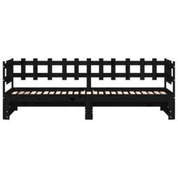 Berkfield Home Pull-out Day Bed Black 2x(80x200) cm Solid Wood Pine - thumbnail 7