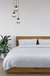 Panda London Panda 100% Bamboo Flat Sheet in White - Size: Double - thumbnail 3