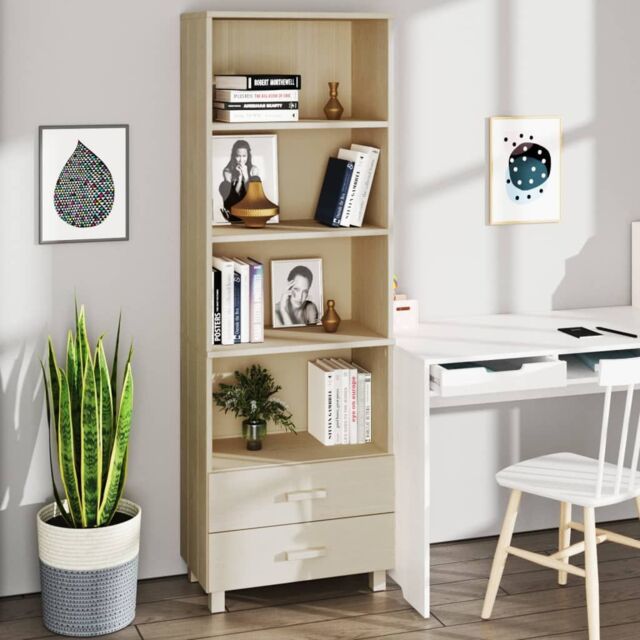 Berkfield Home Highboard HAMAR Honey Brown 60x35x180 cm Solid Wood Pine - Size: 60 x 35 x 180 cm - image 1