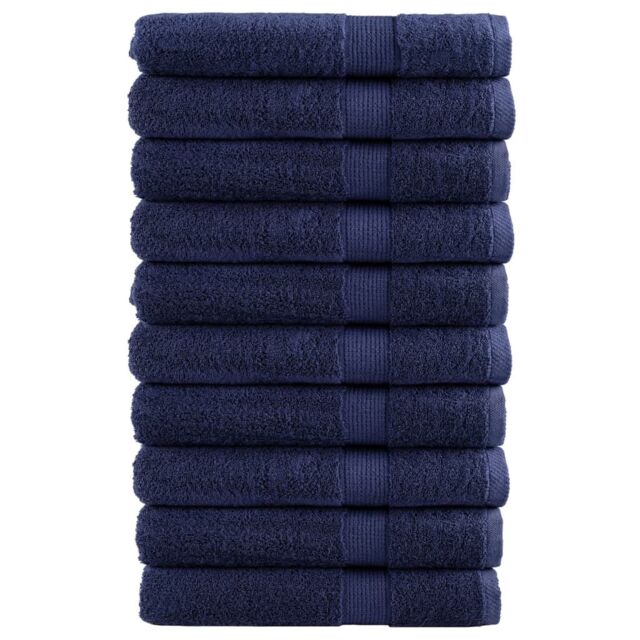 Berkfield Home Premium Sauna Towels SOLUND 10pcs Navy Blue 80x200cm 600gsm - image 1