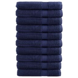 Berkfield Home Premium Sauna Towels SOLUND 10pcs Navy Blue 80x200cm 600gsm - thumbnail 1