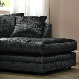 Snugg Furniture UK Limited (Right Hand) Aurora Crushed Velvet Corner Sofa in Black - thumbnail 4