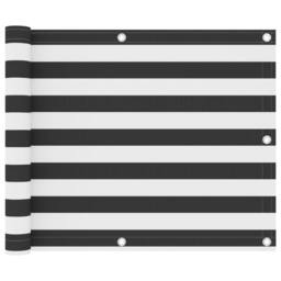 Berkfield Home Balcony Screen Anthracite & White 75x300 cm Oxford Fabric - thumbnail 2