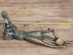 KDMD Antique Buddha - Hand Incense Burner in Teal - thumbnail 2