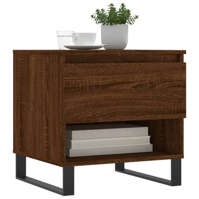 Berkfield Home Modern Coffee Tables 2 pcs Brown Oak 50x46x50 cm Engineered Wood - Size: 50 x 46 x 50 cm - image 1