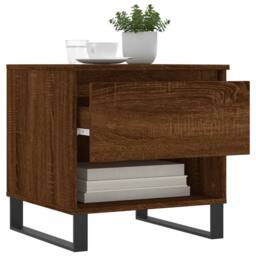 Berkfield Home Modern Coffee Tables 2 pcs Brown Oak 50x46x50 cm Engineered Wood - Size: 50 x 46 x 50 cm - thumbnail 4