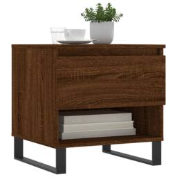 Berkfield Home Modern Coffee Tables 2 pcs Brown Oak 50x46x50 cm Engineered Wood - Size: 50 x 46 x 50 cm - thumbnail 1
