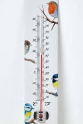 Homescapes Outdoor Thermometer with Bird Design in White - thumbnail 2