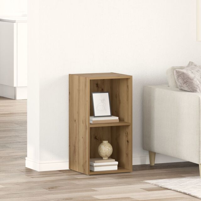 Berkfield Home TV Cabinet with Storage Artisan oak Engineered Wood in Brown - image 1
