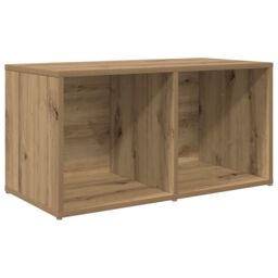 Berkfield Home TV Cabinet with Storage Artisan oak Engineered Wood in Brown - thumbnail 2