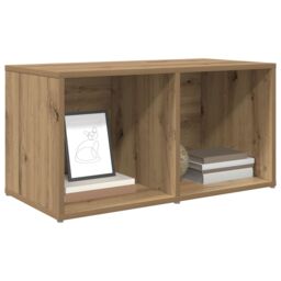 Berkfield Home TV Cabinet with Storage Artisan oak Engineered Wood in Brown - thumbnail 3