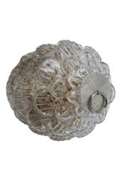 KDMD Coffee Ombre Pine Cone Bauble - Winter Woodland Decor in White - thumbnail 2