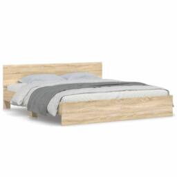 Berkfield Home Durable Bed Frame without Mattress Sonoma Oak 180x200 cm Super King in Light Brown - thumbnail 3