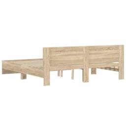 Berkfield Home Durable Bed Frame without Mattress Sonoma Oak 180x200 cm Super King in Light Brown - thumbnail 7
