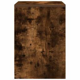Berkfield Home Durable Bedside Cabinet with Drawer Smoked Oak 40x34x50 cm in Brown - Size: 40 x 34 x 50 cm - thumbnail 6