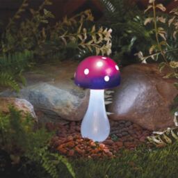 Marco Paul Solar Mushroom Garden Ornament - Purple