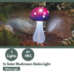 Marco Paul Solar Mushroom Garden Ornament - Purple - thumbnail 6