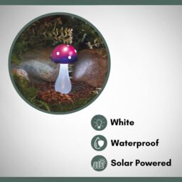 Marco Paul Solar Mushroom Garden Ornament - Purple - thumbnail 4