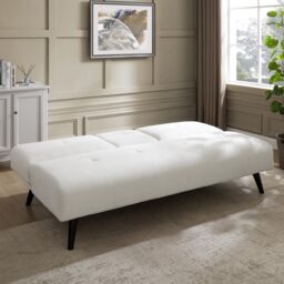 Home Detail Chicory Sofa Bed With Cupholder Tray in Cream - Size: 3 Seater - thumbnail 2