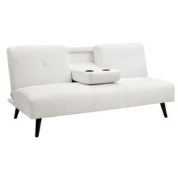 Home Detail Chicory Sofa Bed With Cupholder Tray in Cream - Size: 3 Seater - thumbnail 3