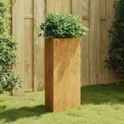 Berkfield Home Decorative Garden Planter 40x34.5x75 cm Corten Steel in Brown - thumbnail 2