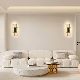 Goeco LED Indoor Wall Light, 28 W Modern Black Wall Lamp, 3000K, for Bedroom - thumbnail 8