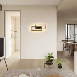 Goeco LED Indoor Wall Light, 28 W Modern Black Wall Lamp, 3000K, for Bedroom - thumbnail 4