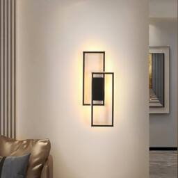 Goeco LED Indoor Wall Light, 28 W Modern Black Wall Lamp, 3000K, for Bedroom - thumbnail 2