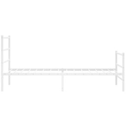 Berkfield Home Metal Bed Frame without Mattress with Footboard¬†White 100x190cm in White - Size: 100x190 cm - thumbnail 6