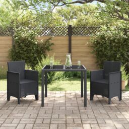Berkfield Home Garden Chair Set of 2 Anthracite Plastic Standard Durable - thumbnail 3