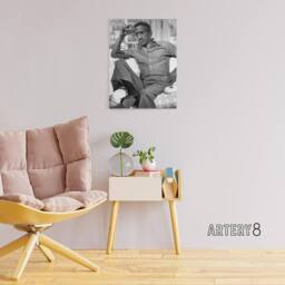 "Artery8 Allen Warren Portrait Photo Sammy Davis Jr Canvas Wall Art Print in Grey - Size: W18"" x H24""" - thumbnail 3