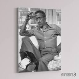 "Artery8 Allen Warren Portrait Photo Sammy Davis Jr Canvas Wall Art Print in Grey - Size: W18"" x H24""" - thumbnail 2