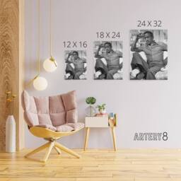 "Artery8 Allen Warren Portrait Photo Sammy Davis Jr Canvas Wall Art Print in Grey - Size: W18"" x H24""" - thumbnail 4