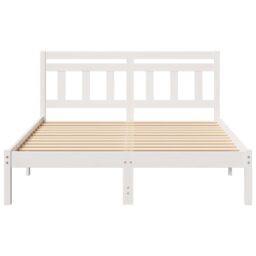 Berkfield Home with Headboard White 120 x 190 cm Pine wood - thumbnail 6