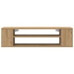 Berkfield Home Wall Mounted TV Cabinet in Artisan Oak - 100x30x26.5 cm, Made from Engineered Wood in Brown - Size: 100x30x26.5 cm - thumbnail 6