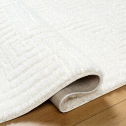 Livabliss Nomadic-Shaggy Ivory Modern Graphic Soft Plush Pile Living Bedroom Rug - Size: 200 cm x 275 cm - thumbnail 4