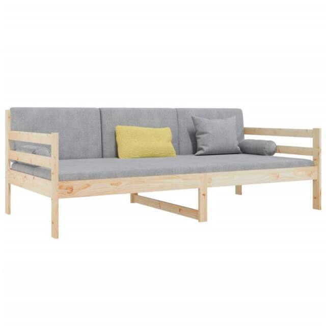 Berkfield Home Beautiful Day Bed 90x190 cm Solid Wood Pine in Natural - image 1