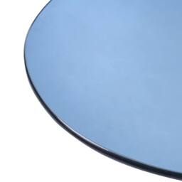 Wyld and Coco Astra Living Side Table Blue Tempered Glass Castors Easy Mobility - thumbnail 6