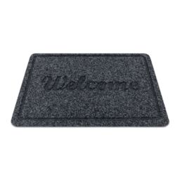 RugsX Welcome 2098 Doormat in Grey - Size: 40 cm x 60 cm - thumbnail 1