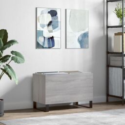 Berkfield Home Record Cabinet Grey Sonoma 74.5x38x48 cm Engineered Wood