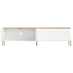 Merax Modern High Gloss 170cm TV Unit with Gold Legs & 4 Doors in White - thumbnail 9