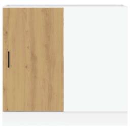 Berkfield Home Sink Base Cabinet Artisan Oak Engineered Wood in Brown - thumbnail 4