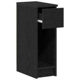 Berkfield Home Durable Bedside Cabinet with Drawer Black Oak 20x36x60 cm - Size: 20 x 36 x 60 cm - thumbnail 5