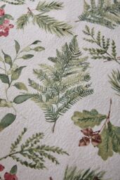 Dreams & Drapes 'Winter Sprigs' Watercolour Print 100% Brushed Cotton Duvet Cover Set in Green - Size: Double - thumbnail 3