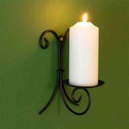 SPETLEK Black Metal Scroll Wall Sconce Candle Holder - Size: 0.6m2 - thumbnail 3