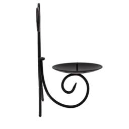 SPETLEK Black Metal Scroll Wall Sconce Candle Holder - Size: 0.6m2 - thumbnail 5