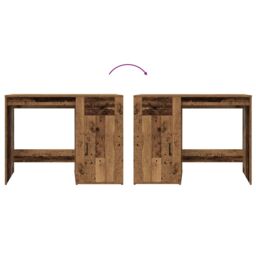 Berkfield Home Desk Old Wood 100x49x75 cm Engineered Wood in Brown - Size: 100 x 49 x 75 cm - thumbnail 8
