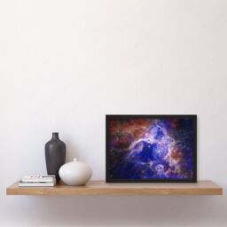 Artery8 NASA James Webb Telescope The Enduring Stellar Lifecycle in 30 Doradus Artwork Framed Wall Art Print A4 in Black - thumbnail 2