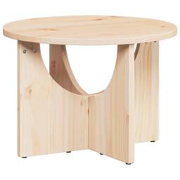 Berkfield Home Coffee Table Natural 50 x 50 x 35 cm Solid pine wood in Light Tan