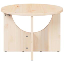 Berkfield Home Coffee Table Natural 50 x 50 x 35 cm Solid pine wood in Light Tan - thumbnail 7